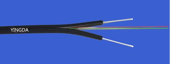 диаграмма 8 чернота 1Core крытая FTTH провода стали кабеля падения G657A2 LSZH FRP KFRP GFRP