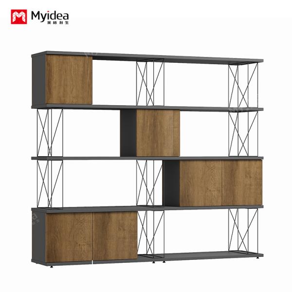 Company Document Storage Iron Wire Cabinet Plate Steel Pipe Combined Interlocking Partition Cabinet