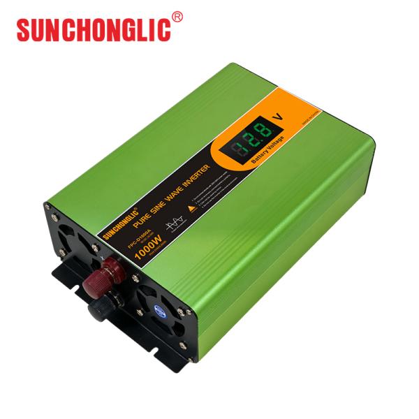 1000w pure sine wave inverter 12v dc to 220v ac power conversion featuring an oversized display