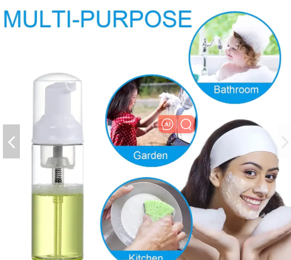 30ml 50ml 2oz 80ml 100ml Small Foam Pump Bottles Pet Cosmetic For Handwash