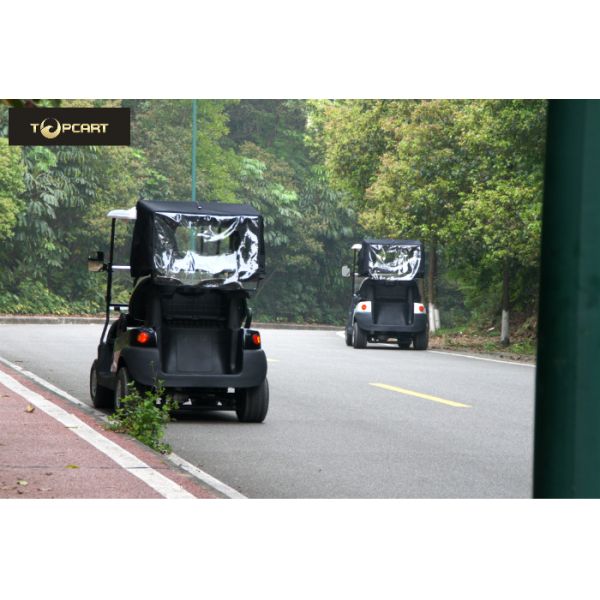 AC System 2 Passenger Golf Buggy With Rear Cover , Automotive Paint Body Finish