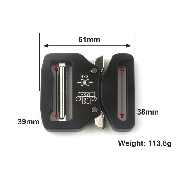 38mm Solid Quick Release Cobra Insert Buckle , Durable Tactical Belt Buckle