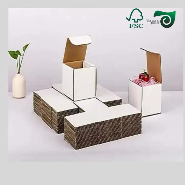 2 Layer White Corrugated Board With E And F Flutes  Available In Thicknesses Of 1mm 1.2mm 1.5mm 1.6mm