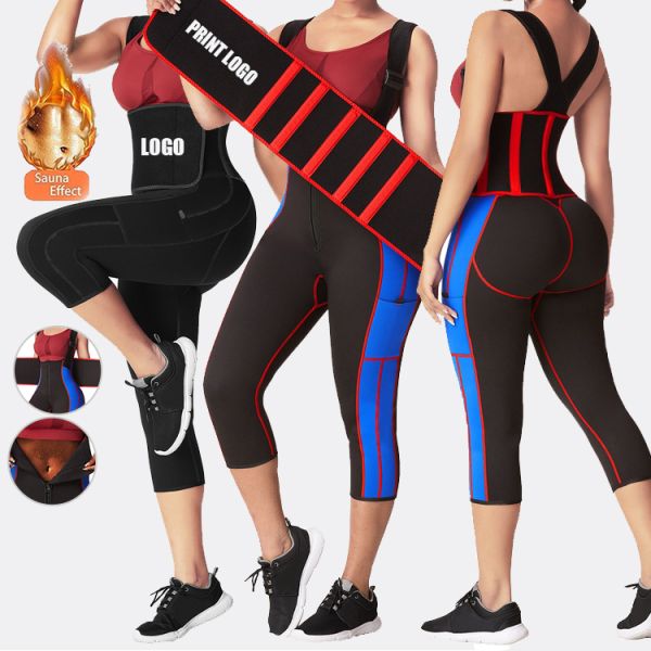 High Waist Fitness Leggings Bodysuits for Women Custom Logo Slim Shapers by HEXIN 2021