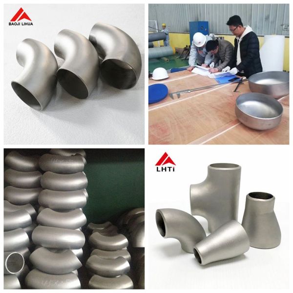 Astm B363 Titanium 90 Degree Elbow For Auto Exhaust System