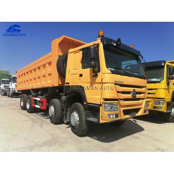 371HP 12 Wheeler SINOTRUK HOWO 50 Tons Tipper Trucks For Ghana