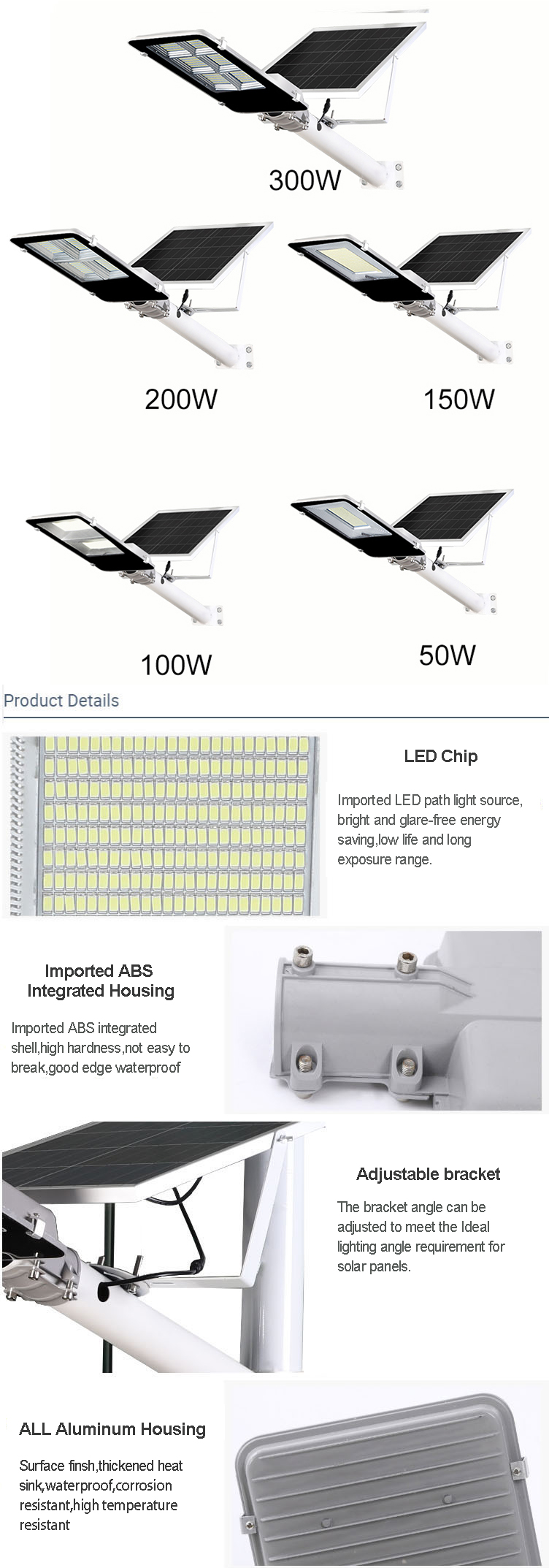 уличный свет сада 100lm/w SMD 5730 150w 200w 300w солнечный