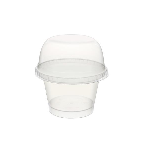160ml 5.5oz transparent ice cream mousse plastic dessert cups with dome lids for wedding dessert decoration