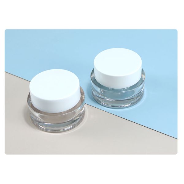 Jarrón de acrílico de doble pared transparente 50G para crema cosmética