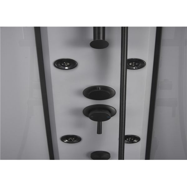 Square Bathroom Shower Cabins black Acrylic ABS Tray black Painted 1200*80*225cm