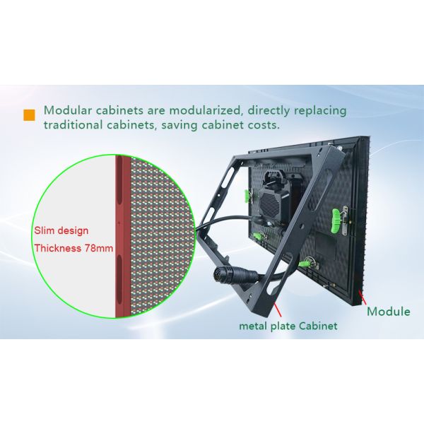 Front Service P4 P5 P6.67 P10 Outdoor LED Sign Light Thin Portable Fixed Installation Video Wall LED Display Screen