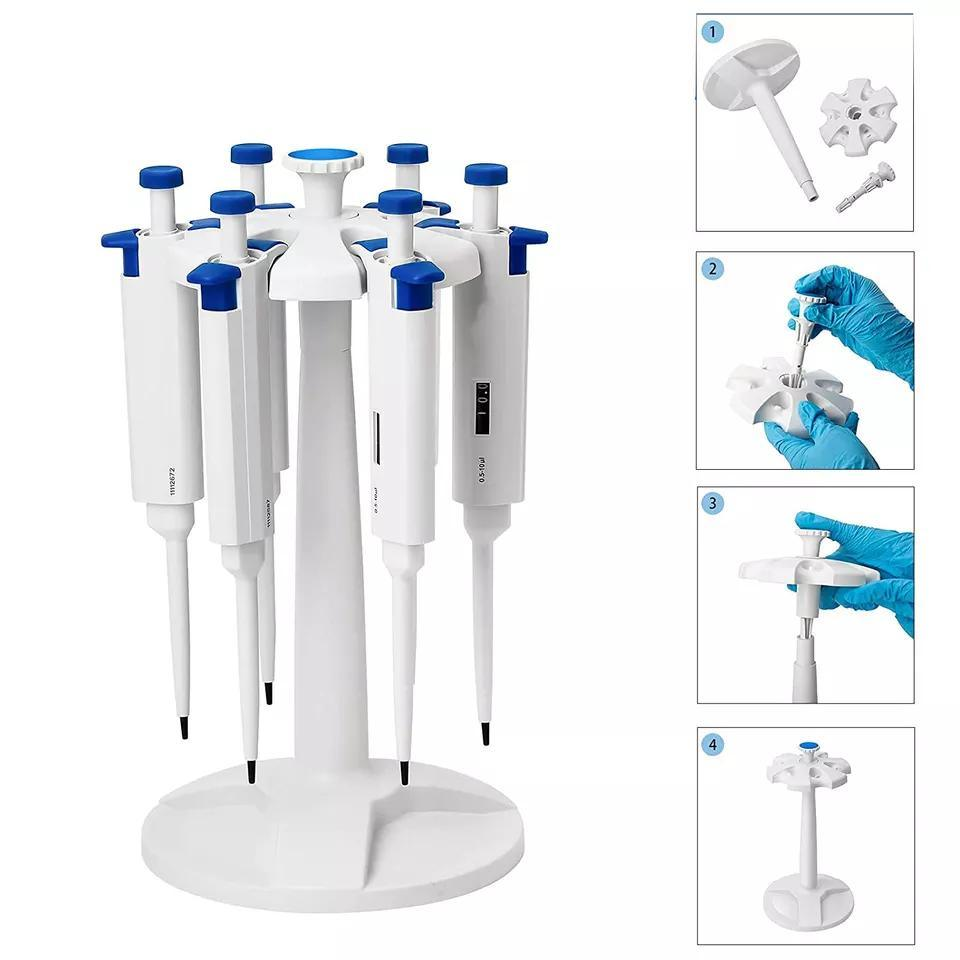 Adjustable Plastic Laboratory Pipette Stand Rack Linear Pipette Holder with High Visibility