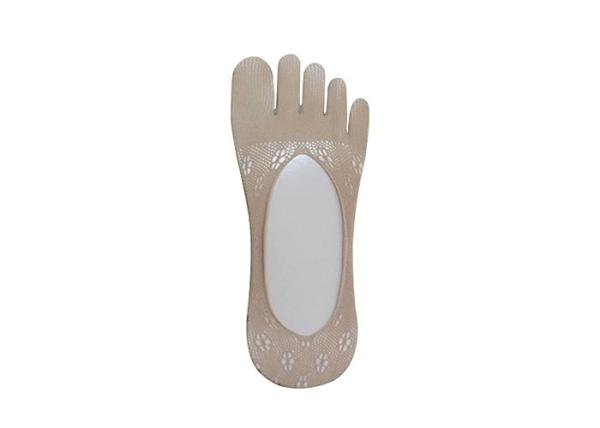 Professional Womens Invisible Socks  / White Non Slip No Show Socks