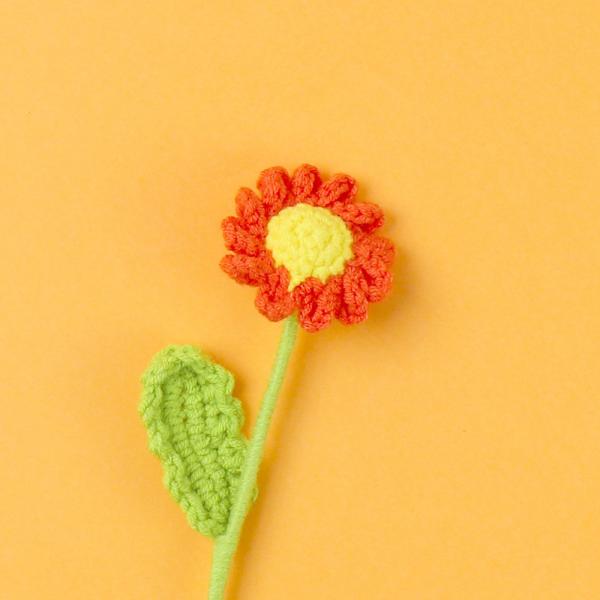 Bouquet de flores de rosa de crochet hecha a mano - Flores artificiales creativas eternas, regalo de San Valentín para el mejor amigo
