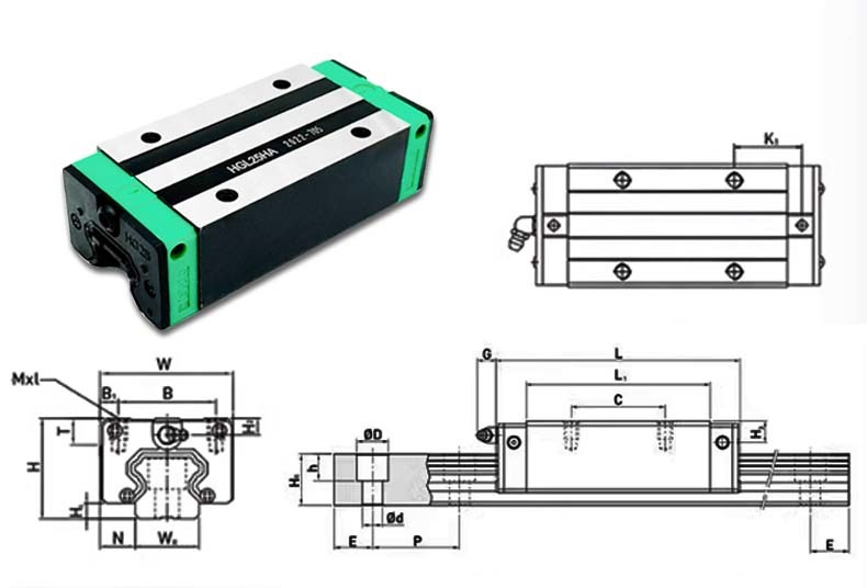 Wear Resistant & Durable Linear guide HGL30CA Automotive Manufacturing Equipment Linear Guide