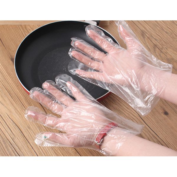 FTransparent Embossed PE Disposable Serving Gloves
