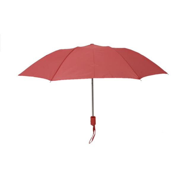 Ladies Two Fold Umbrella , Light Weight Collapsible Rain Umbrella With Plastic Handle