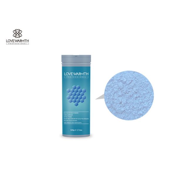 No Scalp Damage Blue Bleach Powder , Max 8 Tones One Step Gentle Hair Lightener