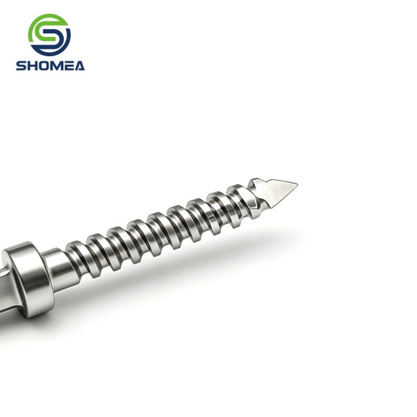 Custom Solid Threaded Pin With Square Drive Shaft And Limit Shoulder