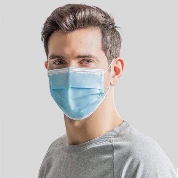 Protective Disposable Earloop Face Mask Non Woven 3 Ply With Customized Logo