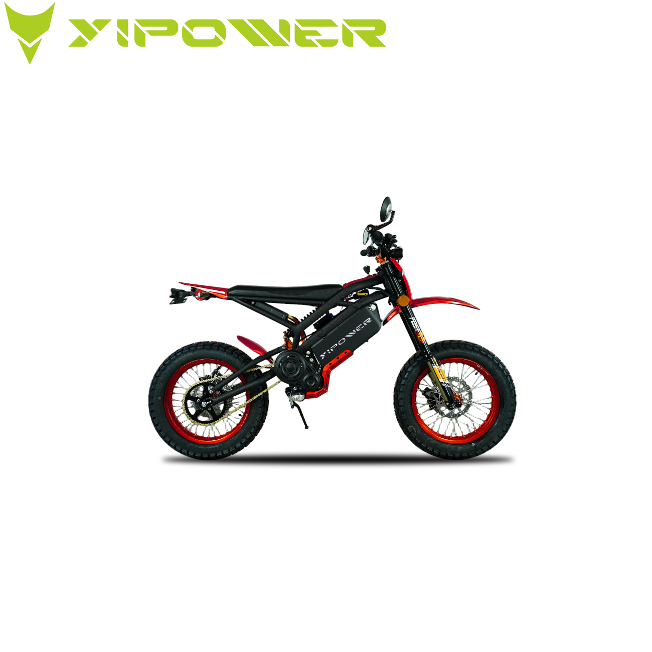  Full Adjustable Suspension Electric Motorcycle, Inverted Front & Gas-assisted Rear Shock, High Ground Clearance, Stable & Comfortable for All Terrains