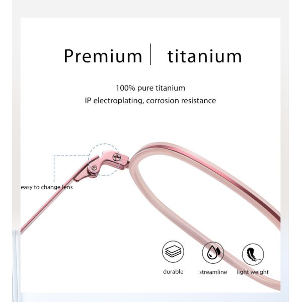 Облегченный OEM стекел титана ацетата для обеих людей и женщин