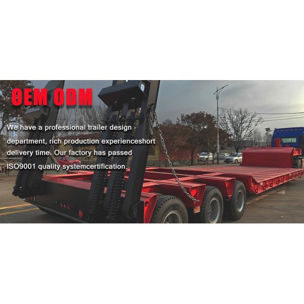 2240mm Tread Lowbed Utility Heavy Truck Tractor Semi Trailer for Customized Requests