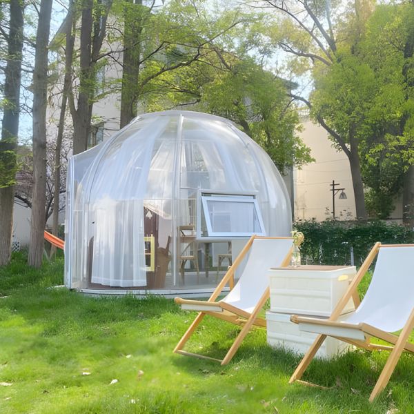 Maintenance Free Outdoor Bubble Tents PC Clear Transparent Dome Sunshade Rohs Compliant