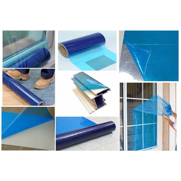 Anti UV Aging Adhesive PE Protective Film For Window Glass  And Profile Length 100M - 1500M