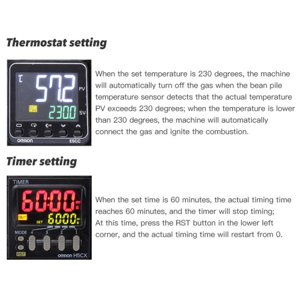 Máquina de tostador de café de 6 kg tostador de granos de café para el comercio / tienda