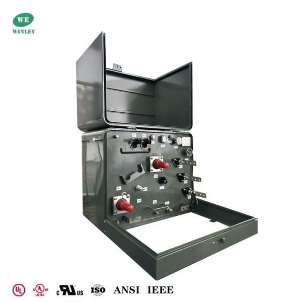 Transformador montado en una plataforma de fase única de 25Kva Transformador montado en tierra sumergido en aceite de 34500V a 120V MV&HV