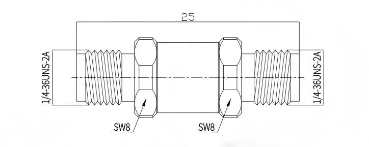 3.5mm Female To Female Adapters Millimeter Wave Stainless Steel Adapter Test Type