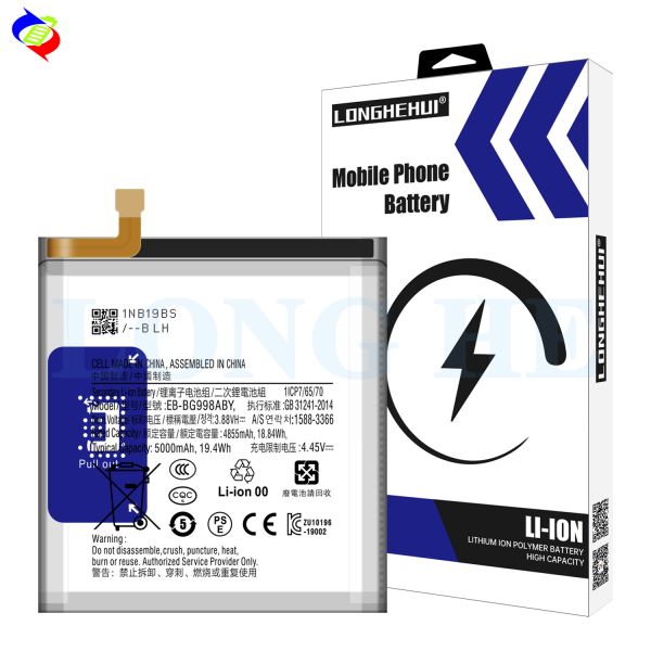 Вновь заряжаемая белая батарея EB-BG998ABY 5000mAh 3.8V для SAM Galaxy S21 FE 5G G990 S21 Ultra S30 Ultra
