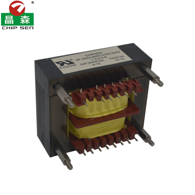Dual Output EI60 Low Frequency Transformer PCB Mount 380V 400V To 24V 19V