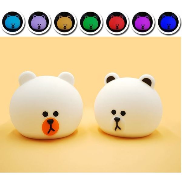 Свет ночи медведя силикона красочный милый, милый немногое, детали домочадца силикона