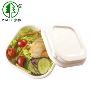 A polpa 32OZ moldou recipientes de alimento quadrados do copo biodegradável do