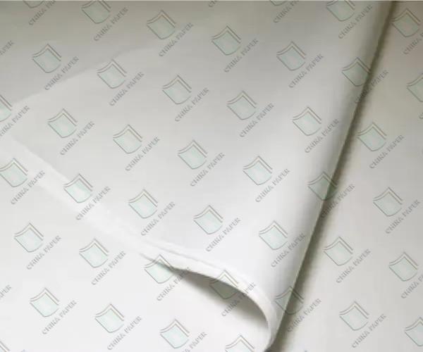 Papel de vidro branco transparente especial para rotulagem revestido de silicone