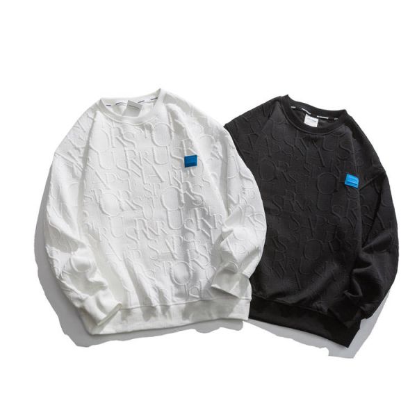 Modern Casual Printed Color Long Sleeve Sweatshirt 3XL For Autumn