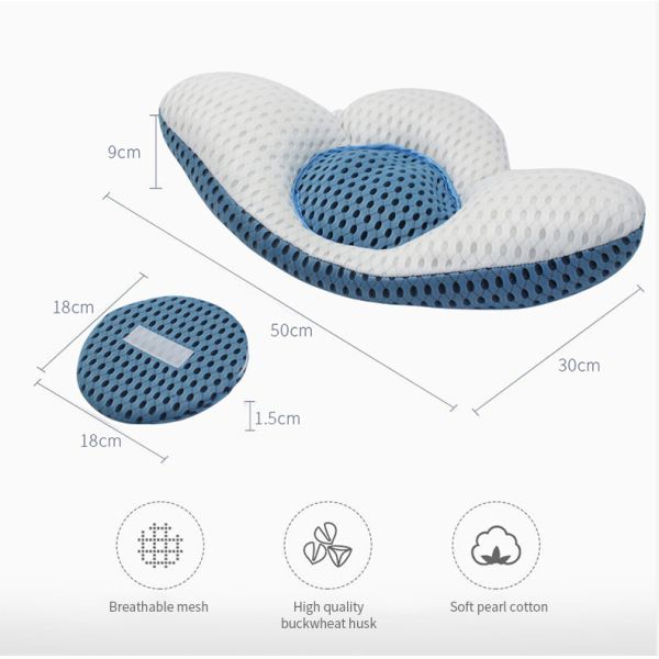 Cotton Knitted Jourm Ergonomic Orthopedic Backrest Back Cushion Lumbar Support Pillow