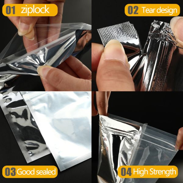 Customized Sizes High Barrier Ziplock Standup Bags with Custom Logo Printing for Snacks and Coffee
