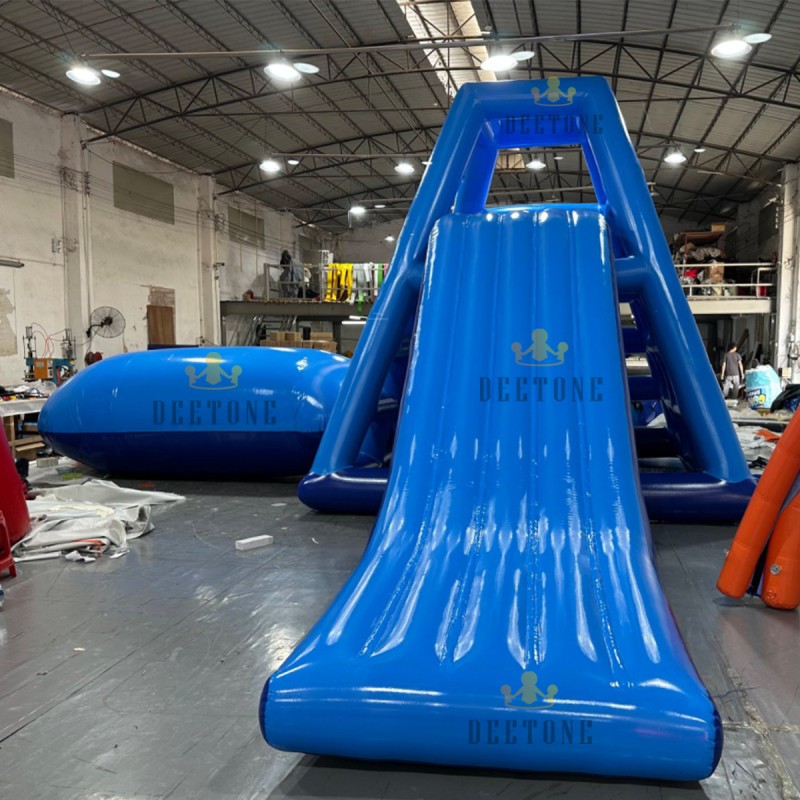 Cheap Airtight Floating Inflatable Water Tower Ladder Climbing Slide with Jumping Blob