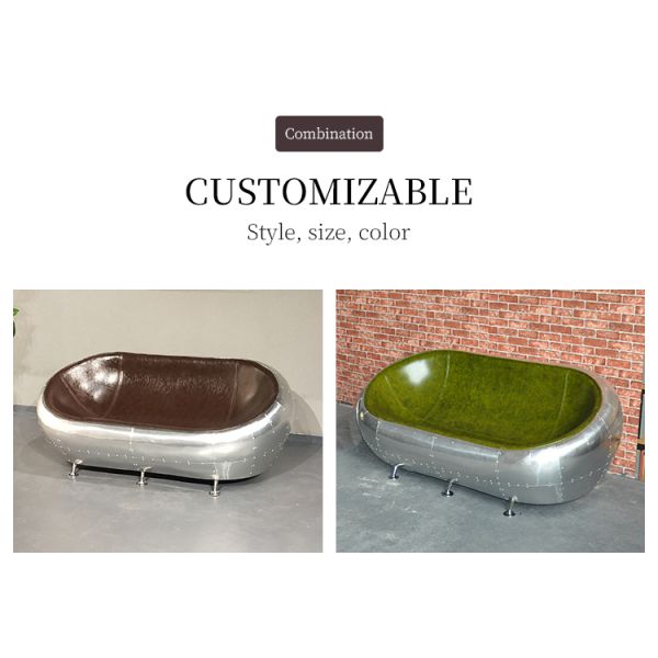 Nidea #8911 Luxury Sofa Vintage Industrial Retro Aviator Sofa  Bar Pub Club Studio Car Dealer Lounge Living Room Furniture  Club