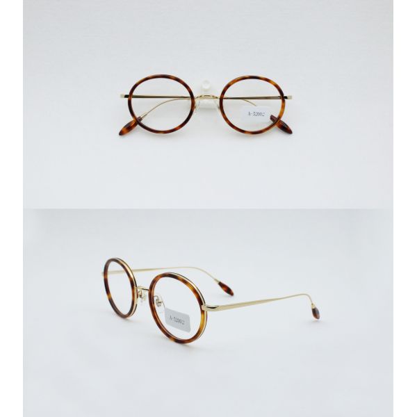 UltraLight titanium acetate Retro round Fashion Eyeglass frame for Men Women