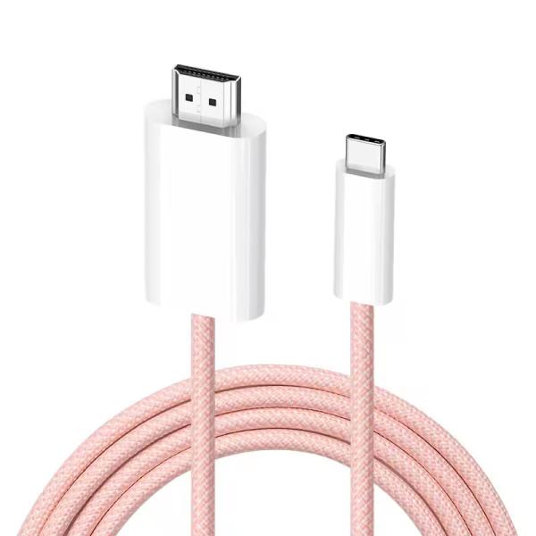 White 30HZ 4K HDMI 1.4 To Usb C Type Cable Multi Channel Audio Transmission