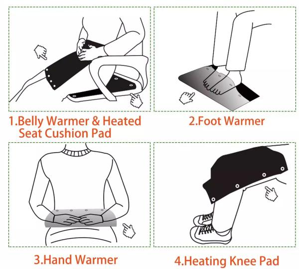 USB 5V Electric Warmer Pad , ODM Electric Heat Pack 55degrees Temperature