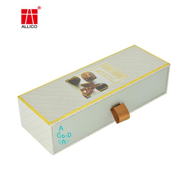 1.5mm-3mm CMYK Chocolate Food Packaging Gift Boxes Sliding Drawer
