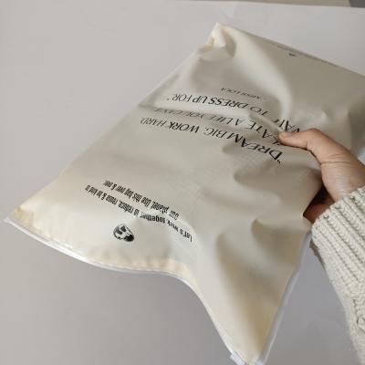 Impressão gravura Zipper Saco de plástico para embalagem de vestuário Logotipo personalizado e à prova d'água