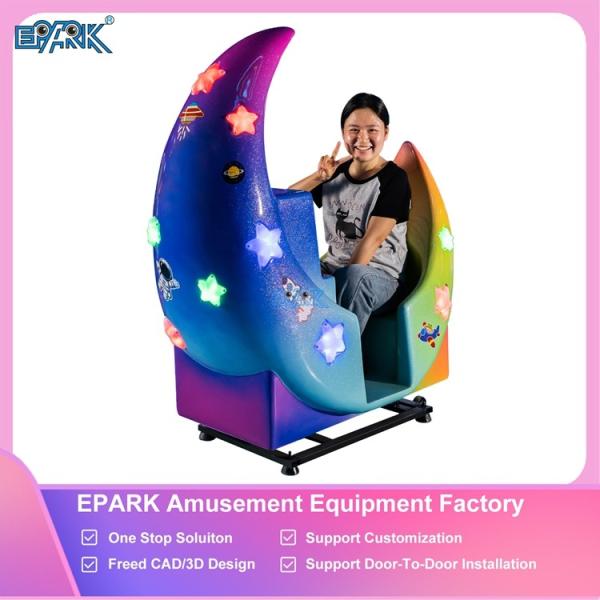 Cartoon Giraffe Coin Operated Kiddie Ride Rocking Chair Automatic Swing Machine