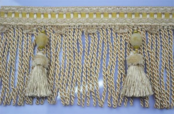 Handmade wholesale rayon twisted tassels fringes trimmings for home curtain decoration