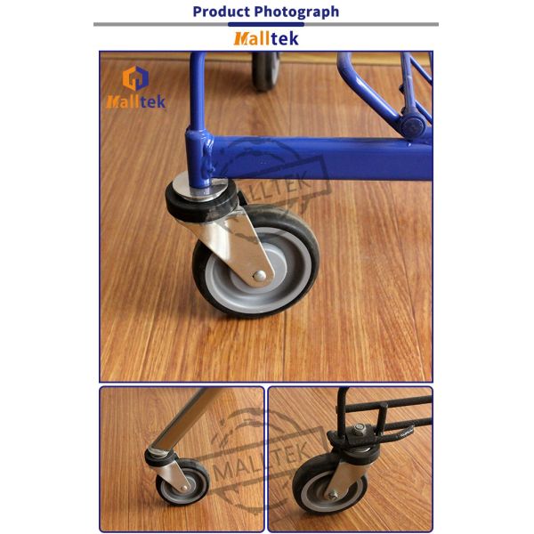Длинный путь 4 5 дюймов двойной шаровой подшипник TPR шопинг тележки колесные колеса